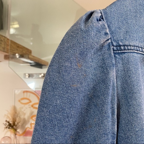 Western denim mini dress w puff sleeve! Tall, NWT - Picture 7 of 7